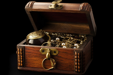 一盒珠宝首饰背景图片