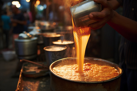 街道茶饮饮品印度茶高清图片