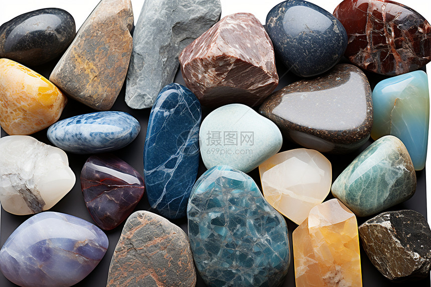 五彩斑斓的石头图片