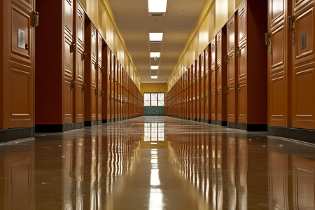 学校的简约走廊建筑背景图片