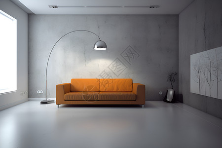 室内简约的沙发设计背景图片