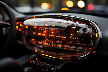 汽车内座汽车内的智能仪表盘设计图片