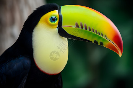 彩色巨嘴鸟背景图片