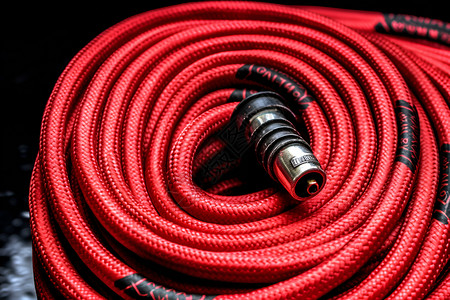 红色消防软管背景图片