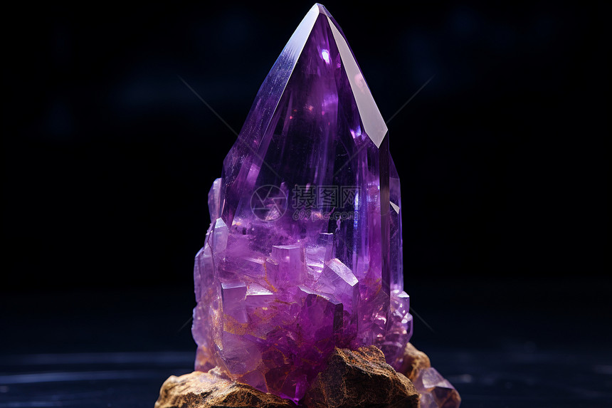 紫色水晶尖晶石图片