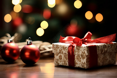圣诞树下的礼物盒背景图片