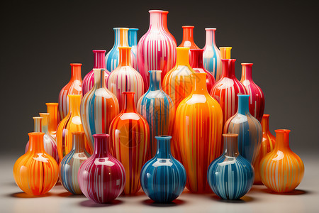 现代艺术感的陶瓷花瓶背景图片
