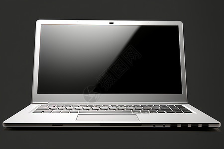 黑色屏幕的便携式笔记本电脑背景图片