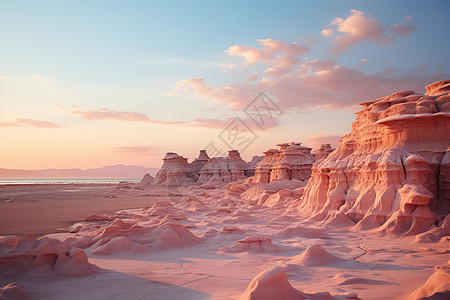 沙漠色彩奇观背景图片