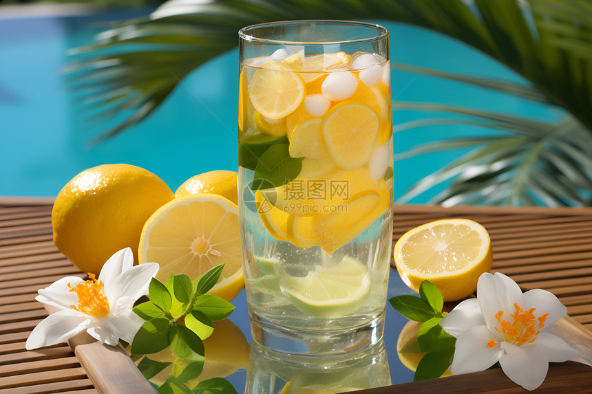 夏日清凉柠檬汁图片