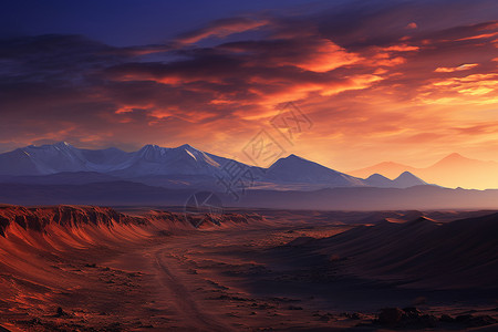 壮观的沙漠奇景背景图片