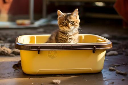 猫砂家养的宠物猫咪背景