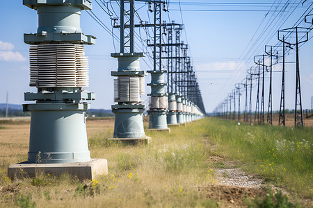 工业发电厂的基础设备背景图片