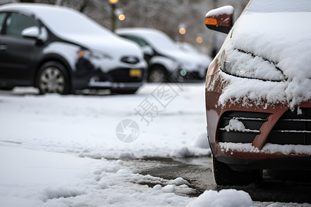 冬季道路的车辆背景图片