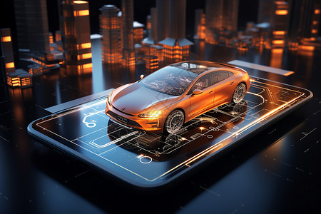 汽车手机充电智能手机驱动汽车设备设计图片