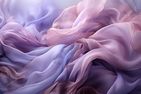 丝绸之美紫色绸缎飘带高清图片
