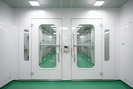铝门工业厂房内宽敞洁白的房间背景