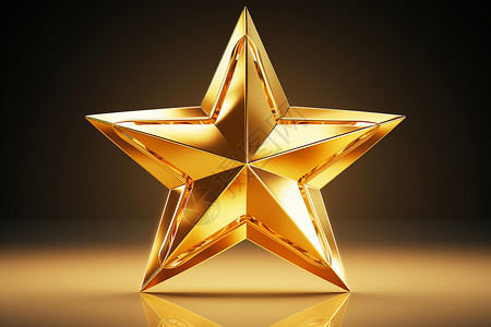 闪耀的黄金五角星背景图片