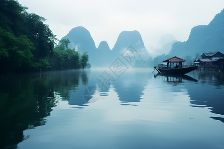 唯美山水风景背景图片