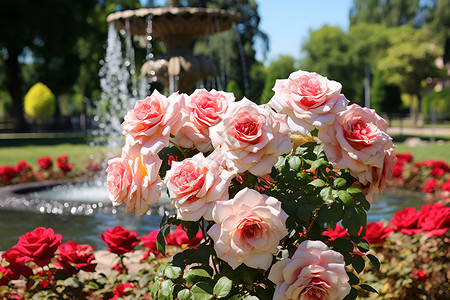 玫瑰之泉背景图片