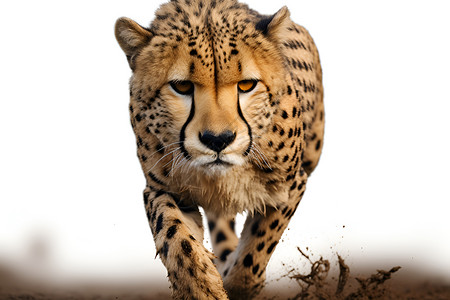 豹子素材奔跑凶猛的豹子背景