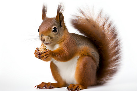 抱松果的松鼠松鼠吃食物背景