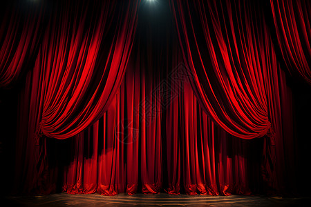 红色的舞台上的聚光灯背景图片