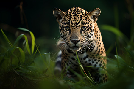 豹子在捕食南非豹纹高清图片