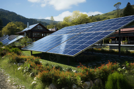 太阳能板生态科学高清图片