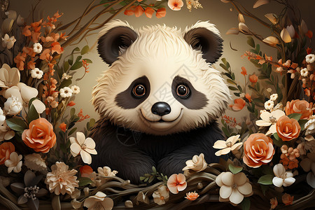 熊猫仙境背景图片