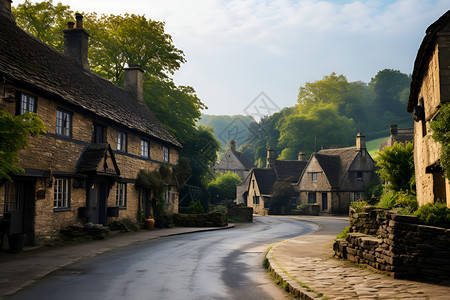 英格兰村背景图片