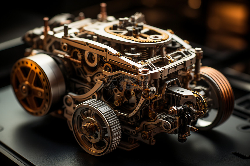 模型汽车引擎图片
