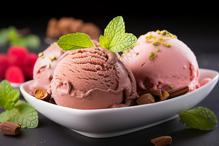 油果冰淇淋巧克力冰淇淋背景