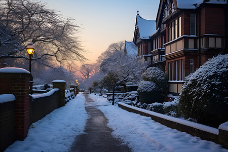 冬季街景背景图片