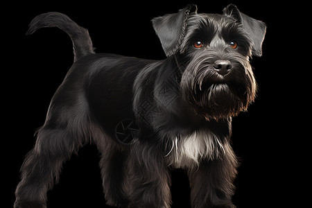 黑色背景中的狗狗背景图片