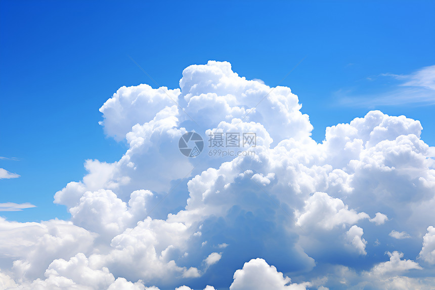 悠然蓝天云朵图片