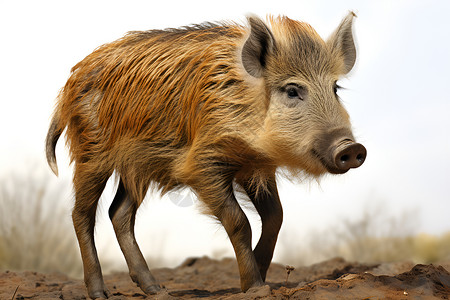 乡村的野猪背景图片