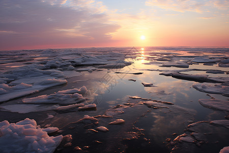 冰海雪原背景图片