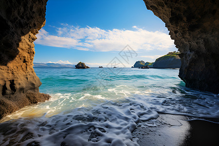 风景优美的热带海洋景观背景