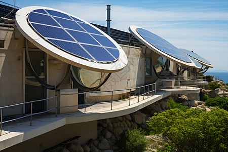 创新科技的太阳能发电厂背景图片
