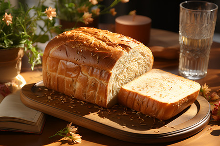 西式吐司面包背景图片