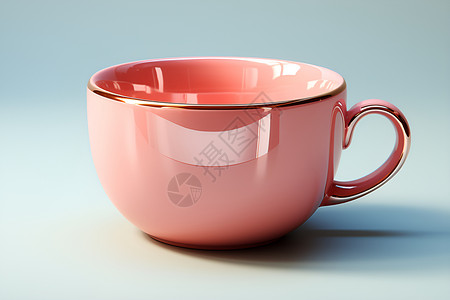 粉色的陶瓷水杯背景图片
