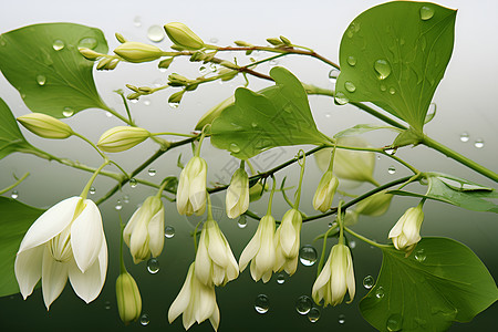 美丽绽放的木兰花花朵背景图片