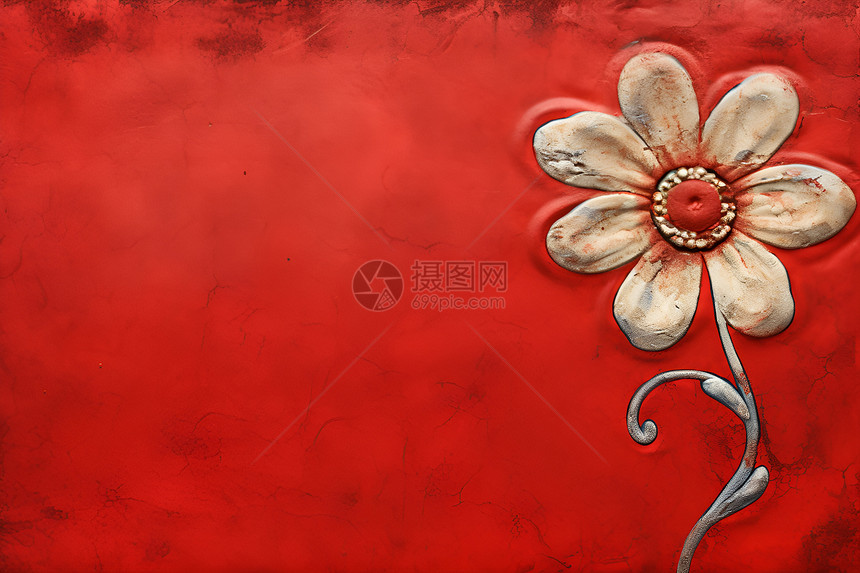 迷人的红色花卉背景图片