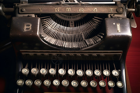 复古的打字机背景图片