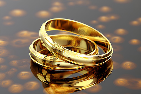 奢华昂贵的黄金戒指背景图片