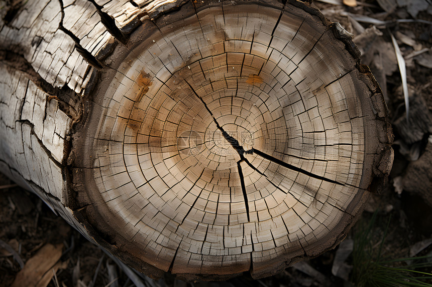 天然裂缝的木材纹理图片