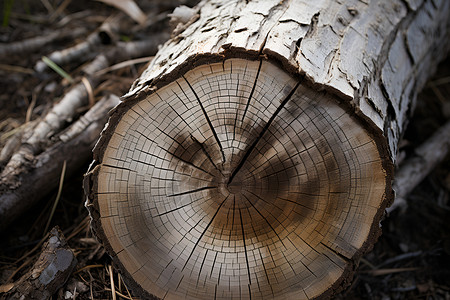 砍伐的木材背景图片