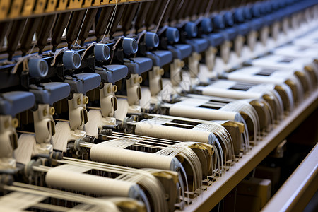 织机之美的纺织工厂高清图片
