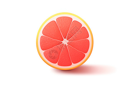 清新可爱的柚子插图背景图片